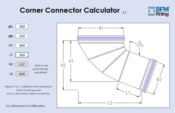 Corner Connector Calculator