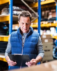 Checking inventory on checklist