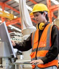 Inspecting computer in factory