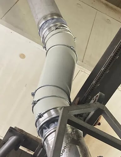 2x BFM® fittings integrated with modular pipework system