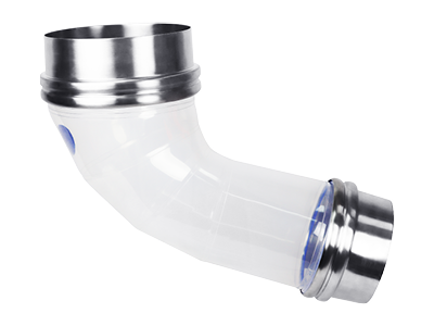 BFM® Seeflex 040E Corner Connector on 2 Spigots - transparent background