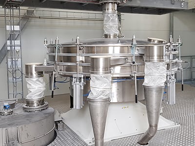 BFM® connectors installed on a potato flour sifter
