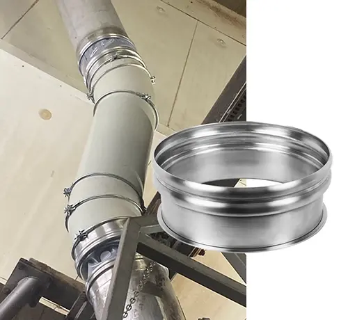 2x BFM® fittings integrated with modular pipework system + lipped spigot inset