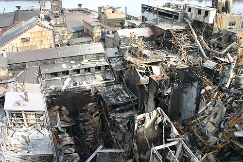 Sugar plant secondary dust explosion