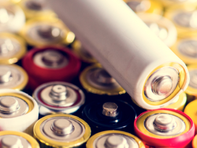 multiple coloured batteries 
